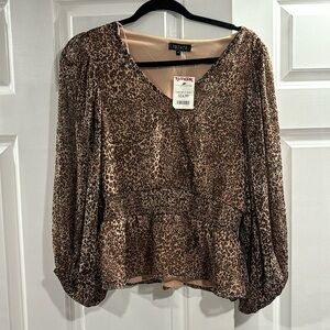 1. State Cheetah Print Blouse